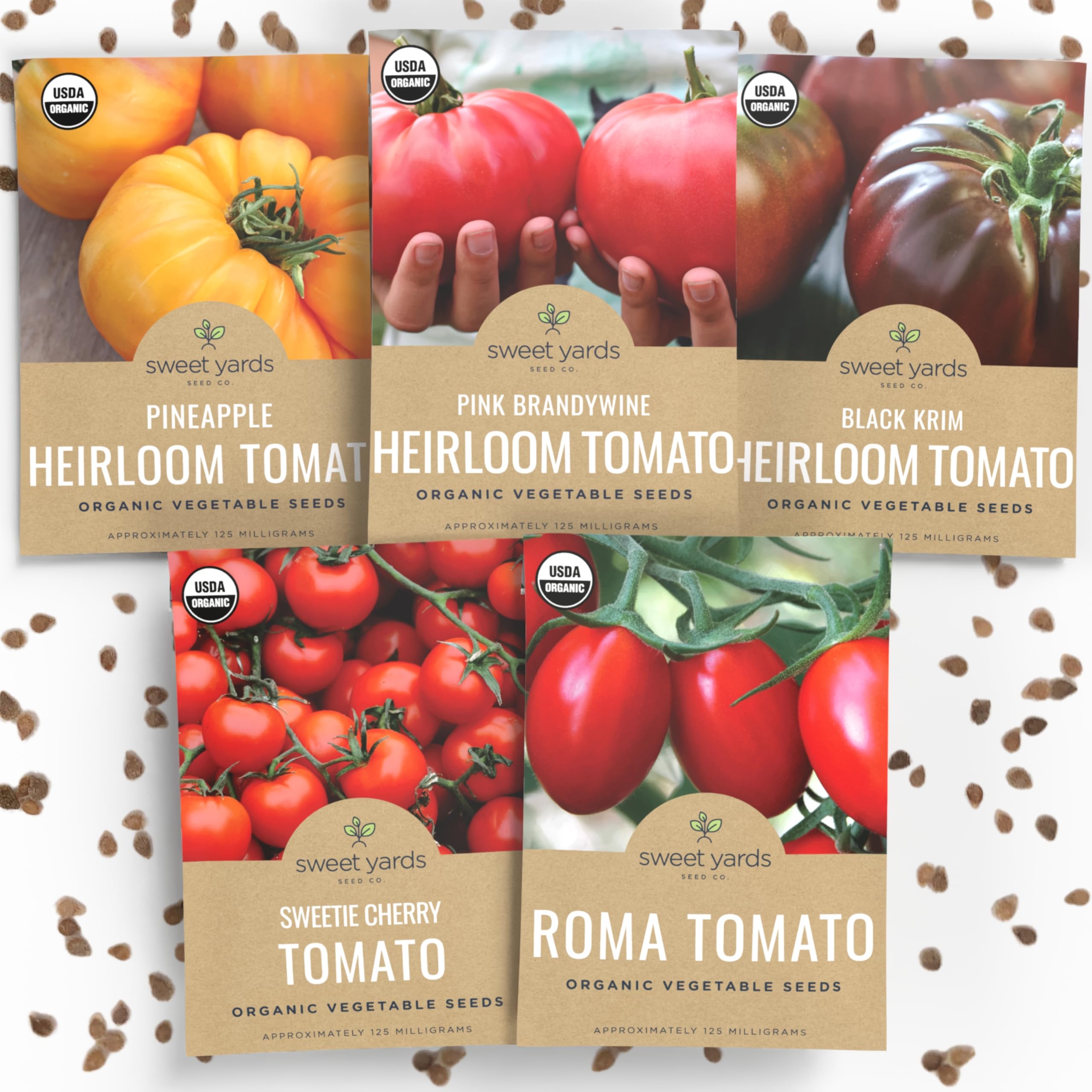 Amazon.com: Organic Tomato Seeds Variety Pack - 5 Individual Packs